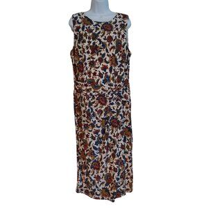 Lauren Ralph Lauren Black Label Floral Front Twist Midi Old Money Dress 16